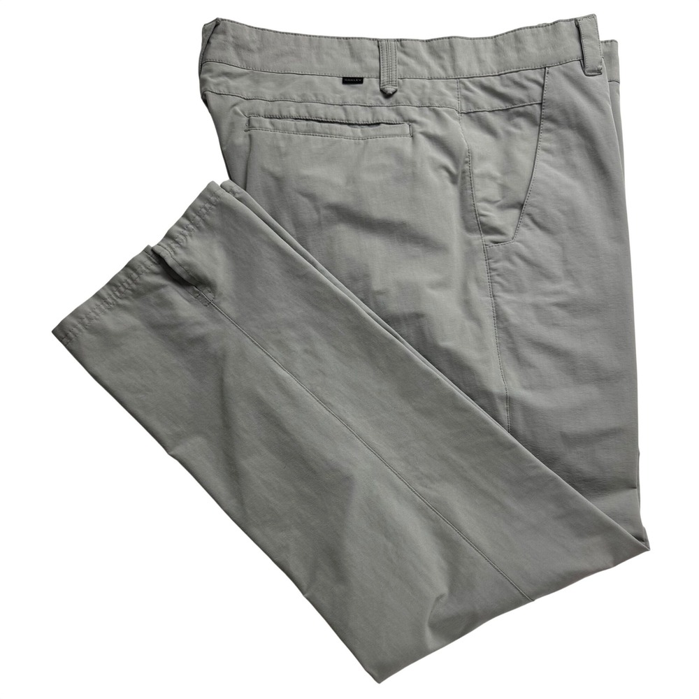 Oakley Mens Gray Technical Stretch Golf Pants 38W 32L‎ Flat Front